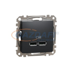 SCHNEIDER SDD114401 ÚJ SEDNA Dupla USB töltő, A+A, 2.1A, antracit villanyszerelés