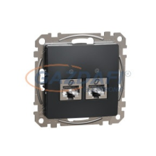 SCHNEIDER SDD114462S ÚJ SEDNA 2xRJ45 Cat6 STP aljzat, antracit villanyszerelés