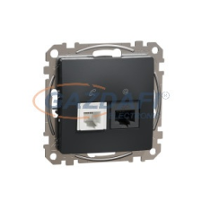 SCHNEIDER SDD114468 ÚJ SEDNA RJ11/RJ45 Cat6 UTP kombinált aljzat, antracit villanyszerelés