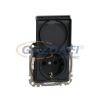 SCHNEIDER SDD214023 ÚJ SEDNA 2P+F csatlakozóaljzat biztonsági zsaluval, csapófedeles, csavaros bekötés, 16A, IP44, antracit