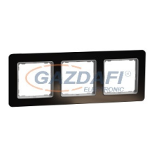 SCHNEIDER SDD361803 SEDNA ELEMENTS Hármas keret, univerzális, kristályfekete villanyszerelés