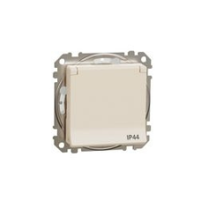 SCHNEIDER SednaÚj 162 dugalj földelt csapófedéllel gyerekzárral bézs IP20 süllyesztett csavaros Schneider - SDD212023 villanyszerelés