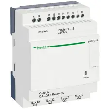 SCHNEIDER SR2E121B 12 I/O, 4 analóg bemenet, relés, 24VAC villanyszerelés