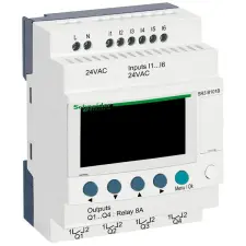SCHNEIDER SR3B101B 10 I/O, relés, óra, 24VAC villanyszerelés