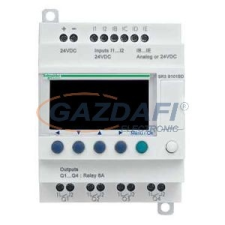SCHNEIDER SR3B102BD 10 I/O, 4 analóg bemenet, tranzisztoros óra, 24VDC villanyszerelés