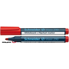 SCHNEIDER Tábla- és flipchart marker, 2-3 mm, kúpos, SCHNEIDER &quot;Maxx 290&quot;, piros filctoll, marker