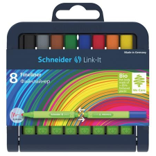 SCHNEIDER Tűfilc készlet, 0,4 mm, "Link-it", összeilleszthető, 8 különböző szín filctoll, marker
