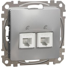 SCHNEIDER ÚJ SEDNA 2xRJ11 aljzat, alumínium villanyszerelés