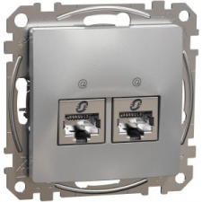 SCHNEIDER ÚJ SEDNA 2xRJ45 Cat6A STP aljzat, alumínium villanyszerelés