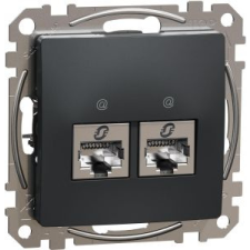 SCHNEIDER ÚJ SEDNA 2xRJ45 Cat6A STP aljzat, antracit villanyszerelés