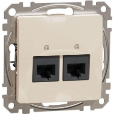 SCHNEIDER ÚJ SEDNA 2xRJ45 Cat6A UTP aljzat, bézs villanyszerelés