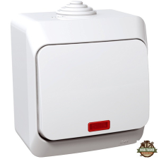 SCHNEIDER WDE000514 CEDAR PLUS jelzőfénnyel/IP44/fehér egypólusú kapcsoló villanyszerelés