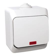 SCHNEIDER WDE000561 CEDAR PLUS jelzőfénnyel/IP44 fehér váltókapcsoló villanyszerelés