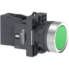 SCHNEIDER XA2EH031 Harmony Easy Series Ø22 Nyomógomb, gombafejű, zöld, 1NO villanyszerelés