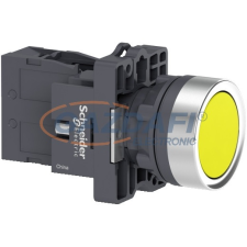 SCHNEIDER XA2EH051 Harmony Easy Series Ø22 Nyomógomb, gombafejű, sárga, 1NO villanyszerelés