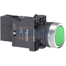 SCHNEIDER XA2EW33M1 Harmony Easy Series Ø22 Világító nyomógomb, zöld, 220…230V AC, 1NO villanyszerelés