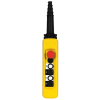 SCHNEIDER XACA4713 4 nyomógomb, páronként mechanikus retesz, NO érintkező, +vészgomb (NC)