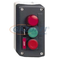 SCHNEIDER XALD361B Tokozott ny.gomb, 2 ny.gomb+1jelzől. villanyszerelés