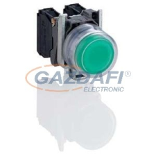 SCHNEIDER XB4BP381EX ATEX D nyomógomb, fém, 1NO, zöld, átlátszó védőspkával, címke tartóval villanyszerelés