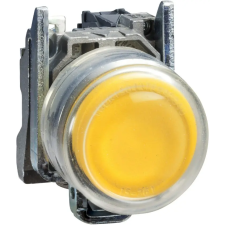 SCHNEIDER XB4BP51EX ATEX D nyomógomb, fém, 1NO, sárga, átlátszó védőspkával villanyszerelés