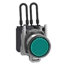 SCHNEIDER XB4BW23B5 Harmony komplett fém nyomógombos LED tesztlámpa, Ø22, 24VAC/DC, zöld villanyszerelés
