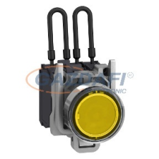 SCHNEIDER XB4BW28B5 Harmony komplett fém nyomógombos LED tesztlámpa, Ø22, 24VAC/DC, sárga villanyszerelés