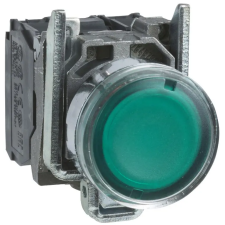 SCHNEIDER XB4BW33M5 LED-es világító nyomógomb, zöld, 230V villanyszerelés