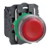 SCHNEIDER XB5AW34B1 Harmony komplett műanyag LED világító nyomógomb, Ø22, visszatérő, 1NO, 24VAC/DC, piros
