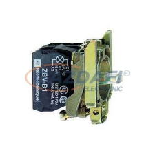 SCHNEIDER ZB4BW0M15 LED-es világító nyomógomb aljzat, fehér, N/O+N/C, 230V villanyszerelés