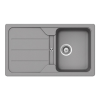 Schock Formhaus D-100 Cristalite Croma 860 x 500 mm gránit mosogatótálca, szifonnal, szürke, beépíthető