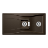 Schock Waterfall D-150 Cristadur Bonze gránit mosogatótálca, szifonnal, barna, beépíthető