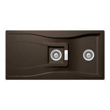 Schock Waterfall D-150 Cristadur Bonze gránit mosogatótálca, szifonnal, barna, beépíthető mosogatótálca