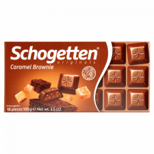  Schogetten Caramel Brownie tejcsokoládé brownie-krémtöltelékkel keksz- és karamell-darabokkal 100 g csokoládé és édesség