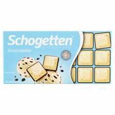  Schogetten Stracciatella fehér csokoládé pörkölt kakaóforgáccsal és étcsokoládéval 100 g csokoládé és édesség