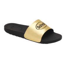 SCHOLL WOW arany-fekete (strand) papucs 35-39, 42 gyógypapucs