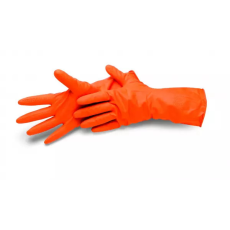 Schuller Cleanstar Latex háztartási kesztyű, bolyhos belső, CAT1, méret: S/7"