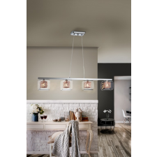 Schuller LIOS króm-átlátszó LED függesztett lámpa (SCH-867012) G9 4 izzós IP20 világítás