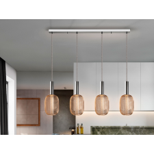 Schuller MICRÓN króm-arany LED függesztett lámpa (SCH-413756) LED 4 izzós IP20 világítás