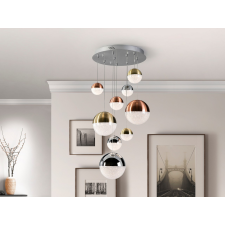 Schuller SPHERE réz-króm LED függesztett lámpa (SCH-793091B) LED 9 izzós IP20 világítás