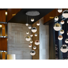 Schuller SPHERE réz-króm LED függesztett lámpa (SCH-793258B) LED 14 izzós IP20 világítás