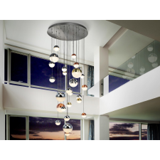 Schuller SPHERE réz-króm LED függesztett lámpa (SCH-793960GK) LED 27 izzós IP20 világítás