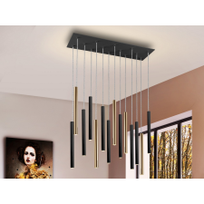Schuller VARAS fekete-arany LED függesztett lámpa (SCH-373425D) LED  IP20 világítás