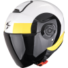 Scorpion EXO-230 Hipe nyitott motoros bukósisak fehér-fekete-fluo sárga
