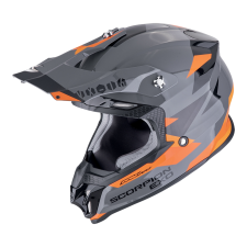 Scorpion VX-16 EVO AIR ROD motokrossz bukósisak szürke-narancssárga bukósisak