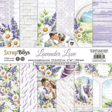 ScrapBoys Lavender Love Scrapbook papírkészlet Paper Pad 6&quot; (15 cm) 24 lap decoupage papír