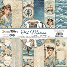 ScrapBoys Old Marina Scrapbook papírkészlet Paper Pad 6" (15 cm) 24 lap decoupage papír