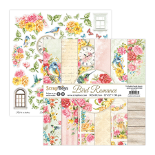 ScrapBoys Scrapbook papírkészlet 12" (30 cm) - Bird Romance - Paper Pad (12 lap) decoupage papír