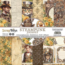 ScrapBoys Scrapbook papírkészlet 6&quot; (15 cm) - Steampunk Journey - Paper Pad (24 lap) decoupage papír