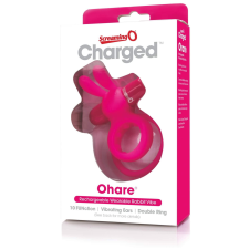  Screaming Charged Ohare - akkus, nyuszis, vibrációs péniszgyűrű (pink) péniszgyűrű
