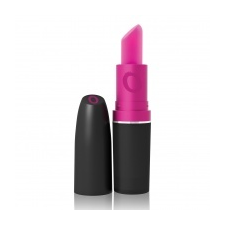  Screaming Lipstick - rúzs vibrátor (fekete-pink) vibrátorok
